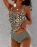 Μαδρίτη | Φλοράλ Tankini Vintage Σετ